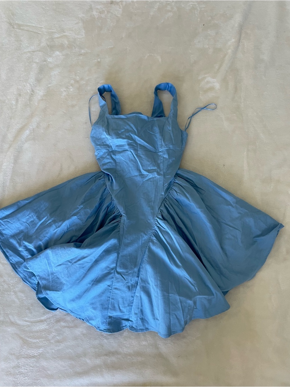 The Vintage Shop Light Blue Twirl Dress - Sleeveless